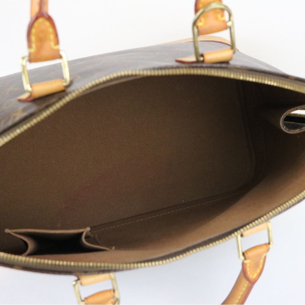 Louis Vuitton Alma MM Monogram Canvas Leather Satchel - Picture 11 of 15